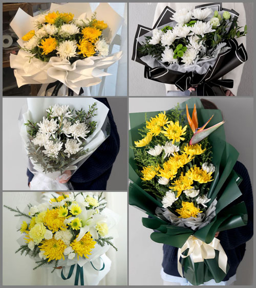 山东聊城莘县徐庄镇白事花束代送